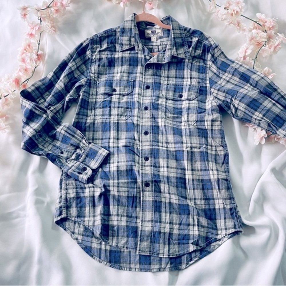 Club Room • Plaid Button Down Long Sleeve Shirt